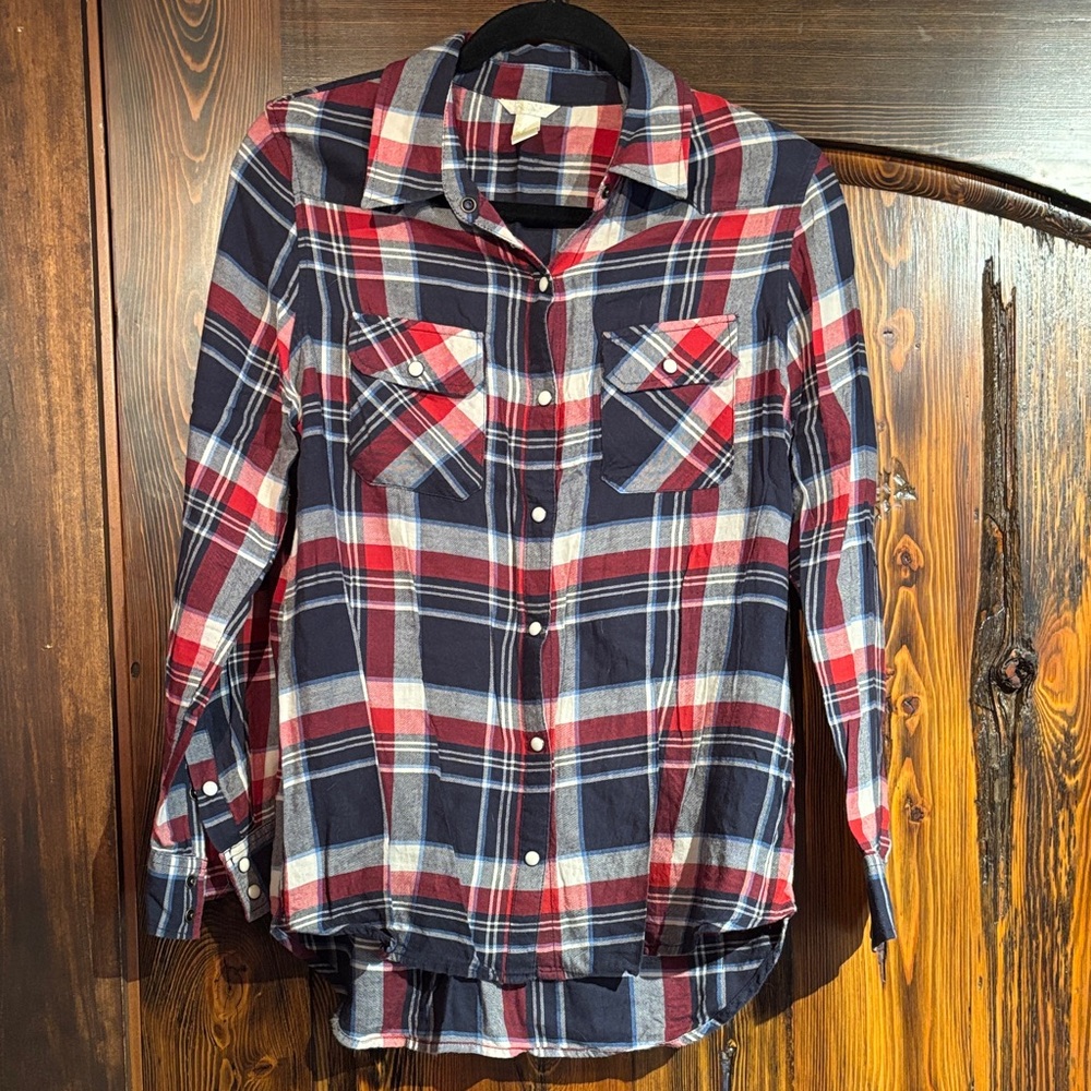 Pearl Snap Plaid Shirt